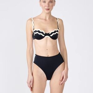 BAHIA MARIA HIGH WAIST BIKINI BOTTOMS Women’s size small Black Color NWT